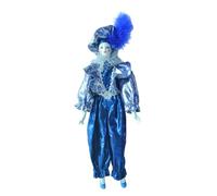 LeeQinersw 17.72'' Porcelain Clown Doll Delicate Harlequin Doll for Collection Festival