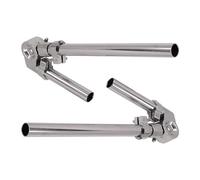 LeeQinersw 2 Pieces Tom Holder Stand Drum Set Mount Arm Drum Accessory Holder Metal Hardware Parts Stable Solid Replacement Suitable for Drum Player Home Studio, 2Pcs