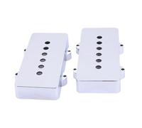 LeeQinersw 2Pcs Humbucker Pickup Cover DIY Glossy Surface Musical Instrument Part Stable Parts Electric Guitar 50mm/52mm Pole Spacing, argent