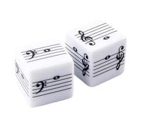 LeeQinersw 2x Music Staffs Dices for Kids, Learning,Five taffs Music Note Dices