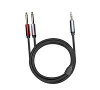 LeeQinersw 3.5mm 1/8" TRS Male to 2x 6.35mm 1/4" Male Cable for Computer Speaker Input Output Cable, 1m