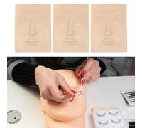 LeeQinersw 3Pcs Face Practice Skin,3D Practice Skin,Permanent Makeup for Eyebrow Lip for Beginners