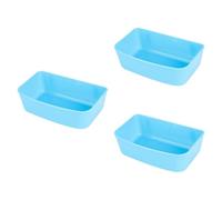 LeeQinersw 3x Pet Crate Hanging Bowls Cat Dog Bowls for Wire Cages or Crates for Guinea Pigs, Blue