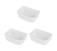 LeeQinersw 3x Pet Crate Hanging Bowls Cat Dog Bowls for Wire Cages or Crates for Guinea Pigs, White