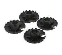 LeeQinersw 4 Rubber Buffer Tour Plates with Thread for Hiking Poles/trekking Poles, Black, 14mm