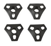LeeQinersw 4 Rubber Buffer Tour Plates with Thread for Hiking Poles/trekking Poles, Black, 4cm