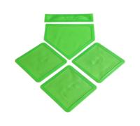 LeeQinersw 5 Pieces Baseball Base Set Throw Down Bases Softball Bases Pitcher Plate Home Plate Constructed with TPE Material Suitable for Kids Adults Backyard Ga, Glow in The Dark