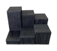 LeeQinersw 6X Wooden Square Perfume Holders Jewelry Racks Display Stands for Kitchen, Black