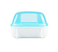 LeeQinersw Anti-Scatter Hamster Bath House | Easy to Clean, Enclosed, Bath Container with Clear Dome, Hamsters, Style B