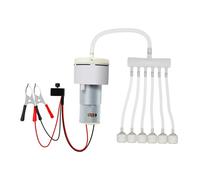 LeeQinersw Aquarium Air Pump Mini Portable DC 12V Fish Tank Aerator Pump Whisper Saving Tool PP Material with Accessories Suitable for Out, style 2