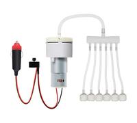 LeeQinersw Aquarium Air Pump Mini Portable DC 12V Fish Tank Aerator Pump Whisper Saving Tool PP Material with Accessories Suitable for Out, style 8