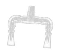 LeeQinersw Aquarium Plumbing Kit Return Pipe Fitting DIY Clear Water Outlet Fish Tank Accessories Adjustable Duckbill Nozzles Return Kit, Inner Dia. 25mm