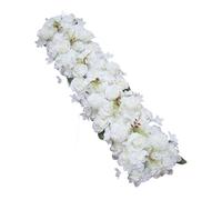 LeeQinersw Artificial Flowers Flower Arrangement Realistic 3D Flower Row Silk Flower for Wedding DIY Craft Art Decoration Event, White