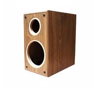 LeeQinersw Audio Cabinet Wooden Speaker Housing Bass Vented System Woofer Tweeter Integration Acoustic Performance Suitable for Listening Bedroom Setup Workshop Study, Walnut Wood Grain