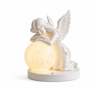 LeeQinersw Bedside Night Table Lamp Orb Nightlight Figure Lamp Nightstand Light Resin Structure Soft Ambient Glow Carved Elegant Figurine Dreamlike Ambiance