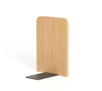 LeeQinersw Beech Bookend Wooden Stopper Organizer Holder With Metal Base Plate Space Saving Upright Panel And Stable Support For, Large, Square Head, 12x17x11cm, Beech Wood Large Square Head Bookend