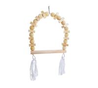 LeeQinersw Bird Swing Wooden Parrot Swing Toy Training Toys