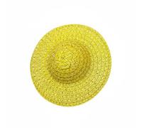 LeeQinersw Bjd Doll Hat Boater Headwear Accessory Cap Miniature Paper Rattan For Creative Diy Ornament Suitable for 1/6 Scale 30cm Dolls Photos Display Dollhouse Crafting Props , Yellow