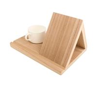LeeQinersw Book Rest with Cup Holder - Wooden Book Rest Stand for Reading, Triangle Nook Reading Valet Stand, Gifts for Readers Teachers Writers