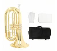 LeeQinersw Brass Tenor Marching Euphonium Instrument Valve Euphonium Band With Carrying Bag Polished Comfortable Wrapped Body Suitable for Marching Band School Ensemble Field Performance