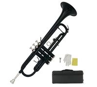 LeeQinersw Brass Wind Trumpet Instrument Bugle Cornet With Stable Three Key Mechanism And Classic Flared Bell With Ebonized Case suitable for lessons studio rehearsals live shows