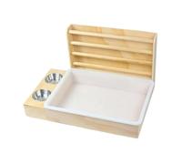 LeeQinersw Bunny Hay Manger Hay Holder Rack Food Dispenser Litter Pan Pet Supplies Feeding