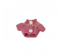 LeeQinersw Button Bjd Sweater Miniature Doll Clothes Knit Cardigan Pullover Top With Buttons Woolen Yarn Detailed Craft Mini Fit suitable for 1/12 BJD dolls kids play collector display , Pink Floral