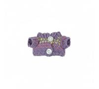 LeeQinersw Button Bjd Sweater Miniature Doll Clothes Knit Cardigan Pullover Top With Buttons Woolen Yarn Detailed Craft Mini Fit suitable for 1/12 BJD dolls kids play collector display , Purple Floral