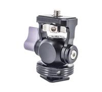 LeeQinersw Camera Monitor Mount Versatile Angle Adjustment with Cold Shoe Strong Load Bearing Support Sturdy 1/4" Screw for Studio