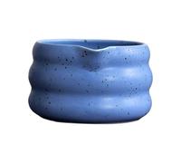 LeeQinersw Ceramic Matcha Bowl for Tea Preparation with Spout for Home Use, Blue