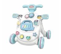 LeeQinersw Children Activity Activity Table Stand Toy with Non Slip Wheels and Detachable Learning Panel for Safe Practice Suitable for First Steps Indoor Play, Blue Basic Battery