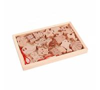LeeQinersw Children Stacking Game Wooden Animal Stacking Threading Toy Set Educational Beech Wood Pieces Hand Eye Coordination suitable for parent child interaction early play