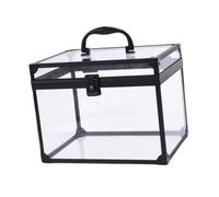 LeeQinersw Clear Acrylic Makeup Storage Box for Toiletries And Cosmetics, Clear Black