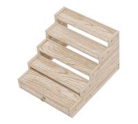 LeeQinersw Cologne Stand Organizer for Men - 5 Tier Large Capacity Perfume Display Shelf Wooden Mens Fragrance Holder with Drawer Storage Box for Bedroom Dresser