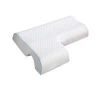 LeeQinersw Couples Merging Pillow for Side Sleepers with Arm Opening Memory Foam for Home Use, Blue Edged Right