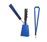LeeQinersw Cowbell with Handle Noise Maker Hand Bell Service Cheering Bell Loud Cowbell for Farm School Party Sporting Events Birthday, blue