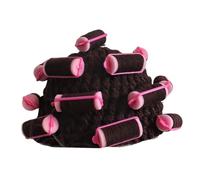 LeeQinersw Curler Hat Crochet Curler Hat for Winter Party Halloween, dark brown