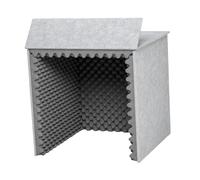 LeeQinersw Desktop Soundproof Booth Vocal Booth Portable Acoustic Simple Install Materials Suitable for, Gray
