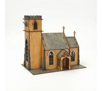LeeQinersw DIY Wooden Building Model Kit Historic European Landmark 3D Puzzle Removable Activity Educational Hobby Suitable for Teens and Adults Home Display Study Rooms, 91055 Large Church B