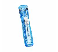 LeeQinersw Document Clips Binder Clip Paper Clamp Paper Fastener Paper Holder with Push to Secure Design Reusable for Managing Study Sets Meeting Papers Home, Transparent Blue