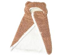 LeeQinersw Dog Cape Blanket, Dog Winter Coat, Cute Everyday Clothing with Hood, Multifunctional, Warm, Portable, Easy to Put on, Soft Sleeping Mat, Coffee M