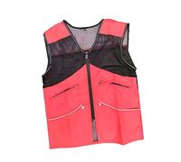 LeeQinersw Dog Handler Training Vest Windproof Mesh Polyester Multi Pockets Zipper Vest Sleeveless Coat Comfortable Lightweight for Pet Agility Obedie, Red, XL