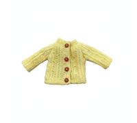 LeeQinersw Doll Sweater Cardigan Clothes Knit Pullover Accessory With Button Design Soft Cloth Finish Suitable for 1/12 Scale Dolls Crafting Customization Collections , Yellow