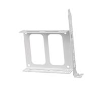 LeeQinersw Double SSD Mounting Bracket Metal Mount Bay 2.5 inch Hard Drive Mount HDD Dock Easy to Install Metal SSD HDD Holder, White
