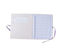 LeeQinersw Eyelash Storage Holder Makeup Storage Box Large Capacity Lash Organizer Holder with Paper Pp Tray Dustproof Suitable for Home Decoration Travel Gift G, White