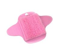 LeeQinersw Foot Cleaning Mat for Shower with Scrubber and Brush for Dead Skin Removal, Pink