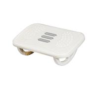 LeeQinersw Foot Rest for under Desk at Work, Under Desk Footrest Footstool with Foot Massage, Ergonomic Rocking Foot Rest for Office, Chair Foot Rest, Non-Slip Foot Stool for Office & Home, White