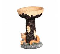 LeeQinersw Freestanding Bird Feeder with Pedestal Pedestal Bird Bath with Decorative Figure Easy to Place Garden Decor for Lawn, Patio, Lying