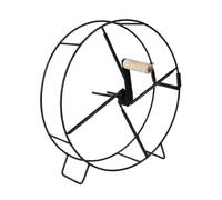 LeeQinersw Freestanding Hose Reel with Wooden Handle Large Capacity Irrigation Hose Reel with Hand Crank Stable Garden Equipment for Gardeners, Farms, Fields