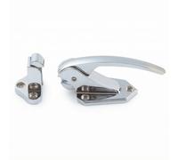 LeeQinersw Freezer Door Lock Heavy Duty Latch Lever Handle Strike Block Assembly Zinc Alloy Hardware Secure Closure Polished Chrome Finish Suitable for, Small 3-Hole, Style to 2